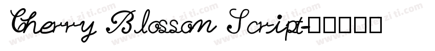 Cherry Blossom Script字体转换